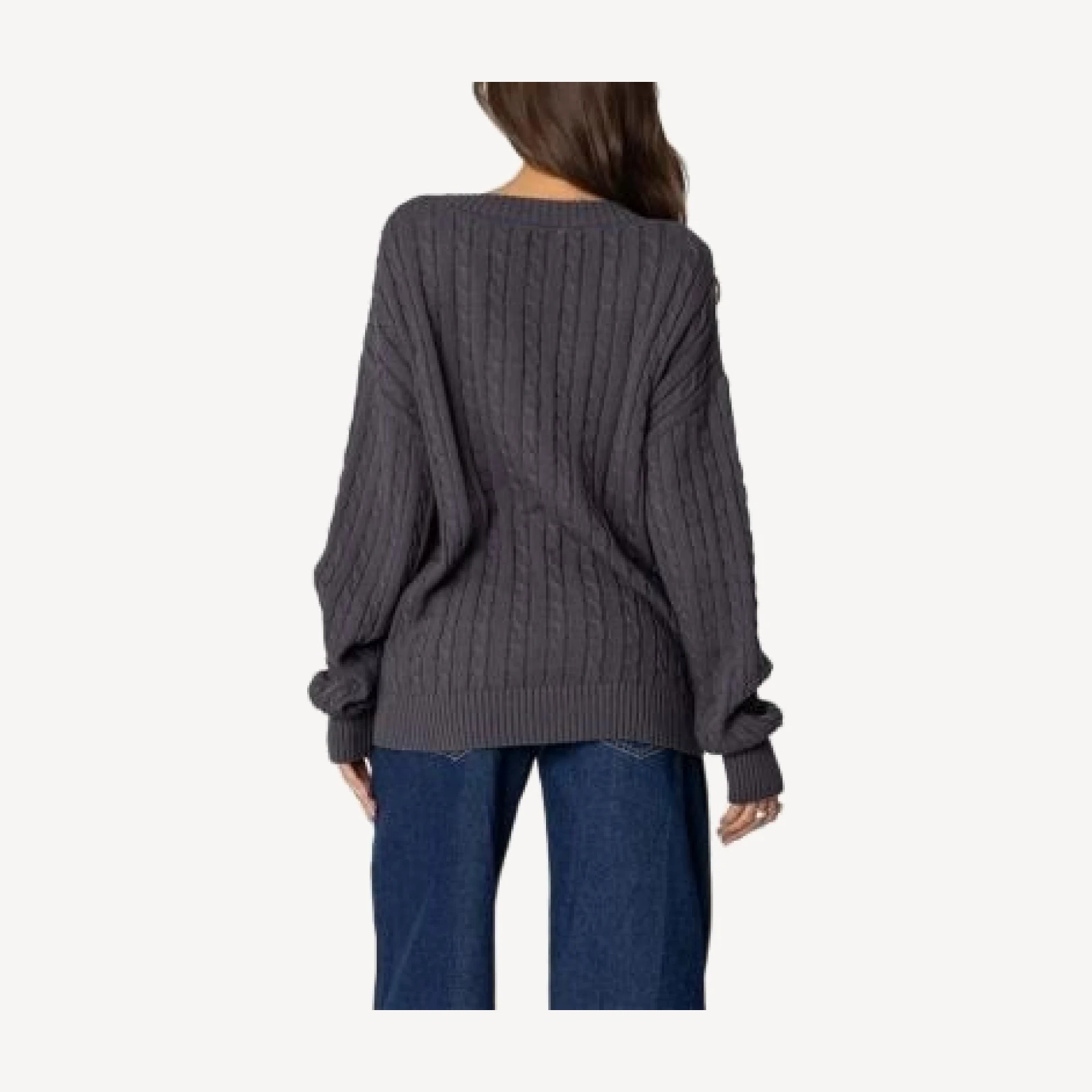 Edikted Francine Oversized V Neck Cardigan