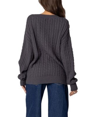 Edikted Francine Oversized V Neck Cardigan