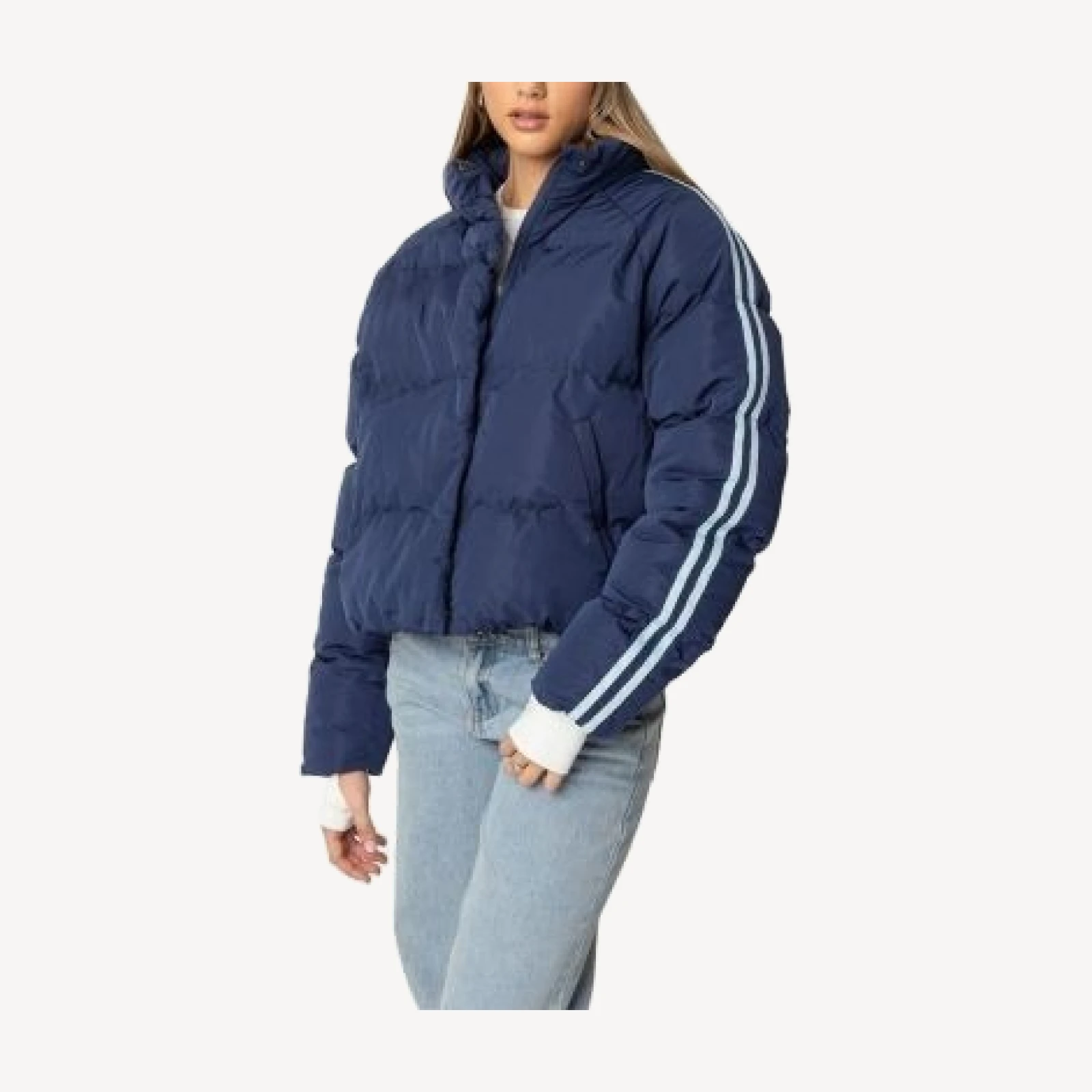 Edikted Sherry Side Striped Puffer Jacket