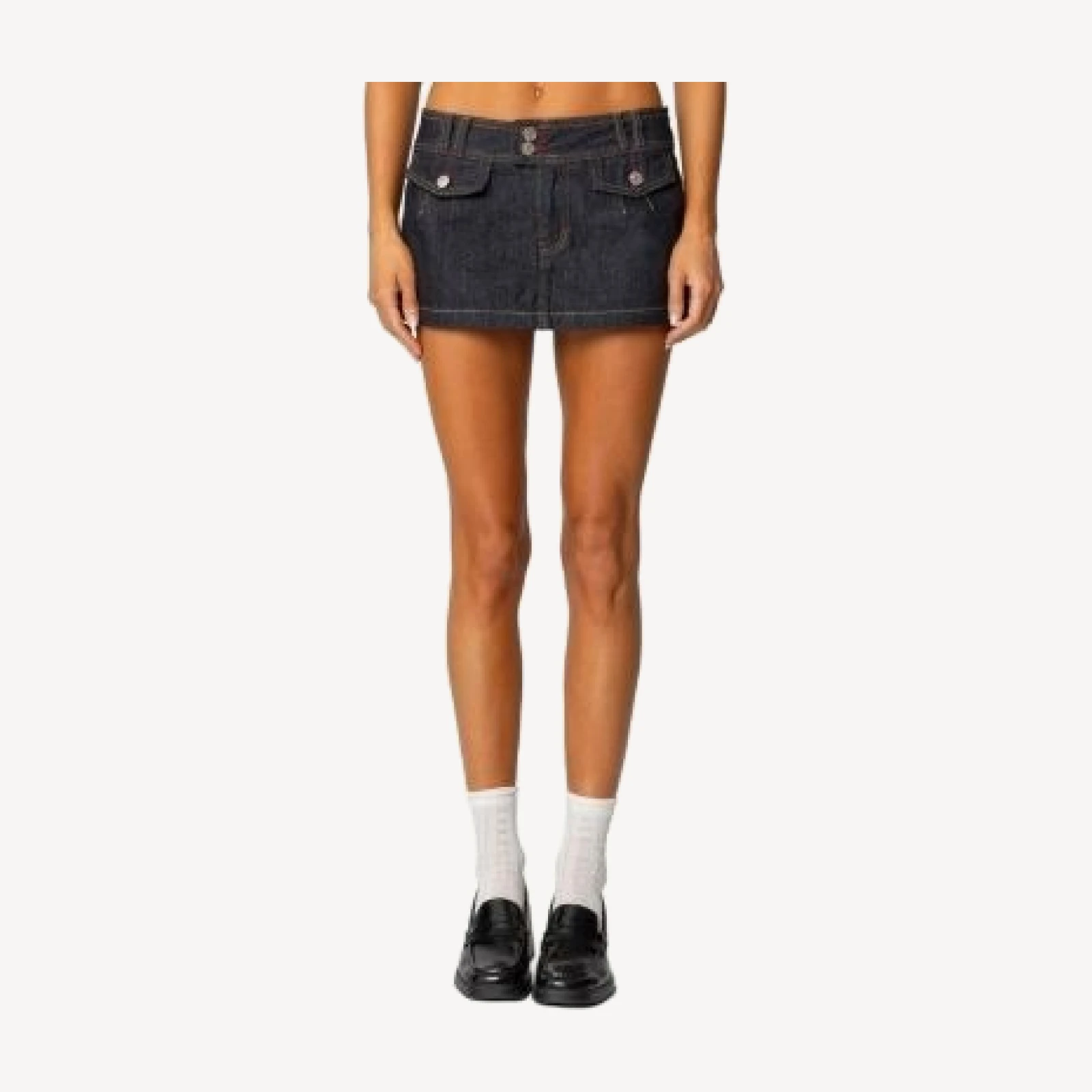 Edikted Rae Denim Mini Skort