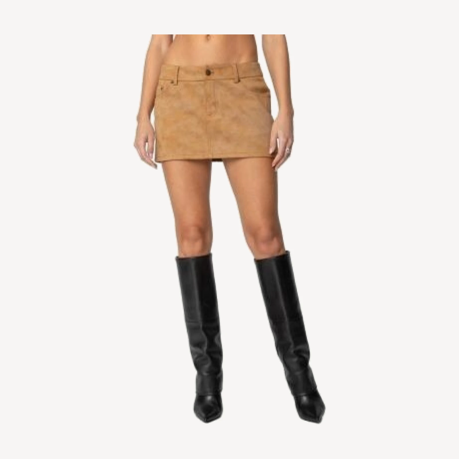 Edikted Isa Faux Suede Mini Skirt
