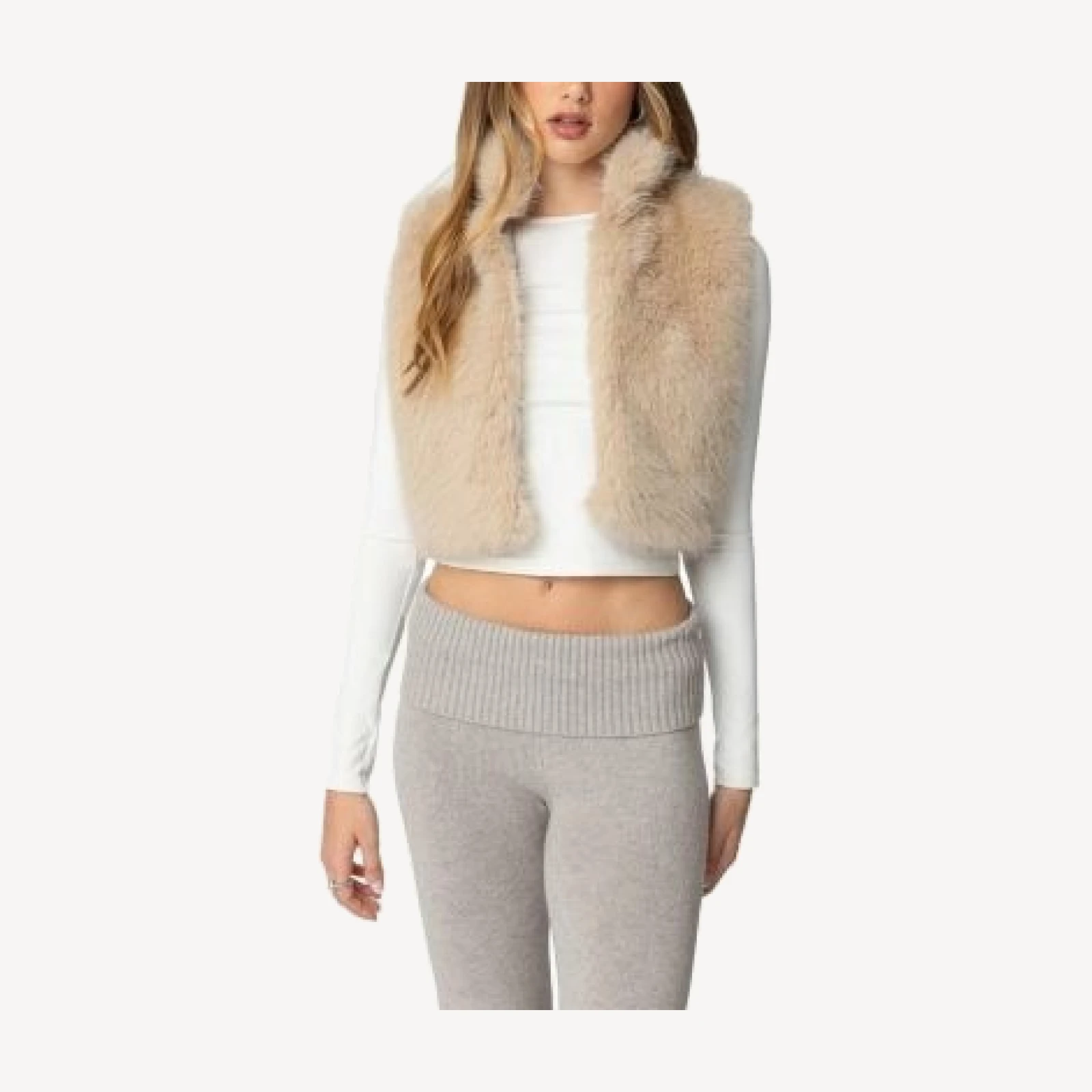 Edikted Cassandra Faux Fur Vest