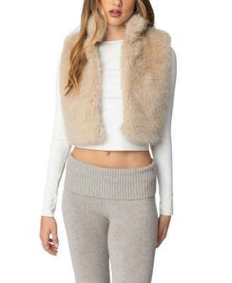 Edikted Cassandra Faux Fur Vest