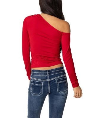 Edikted Ronnie Asymmetric Long Sleeve Top