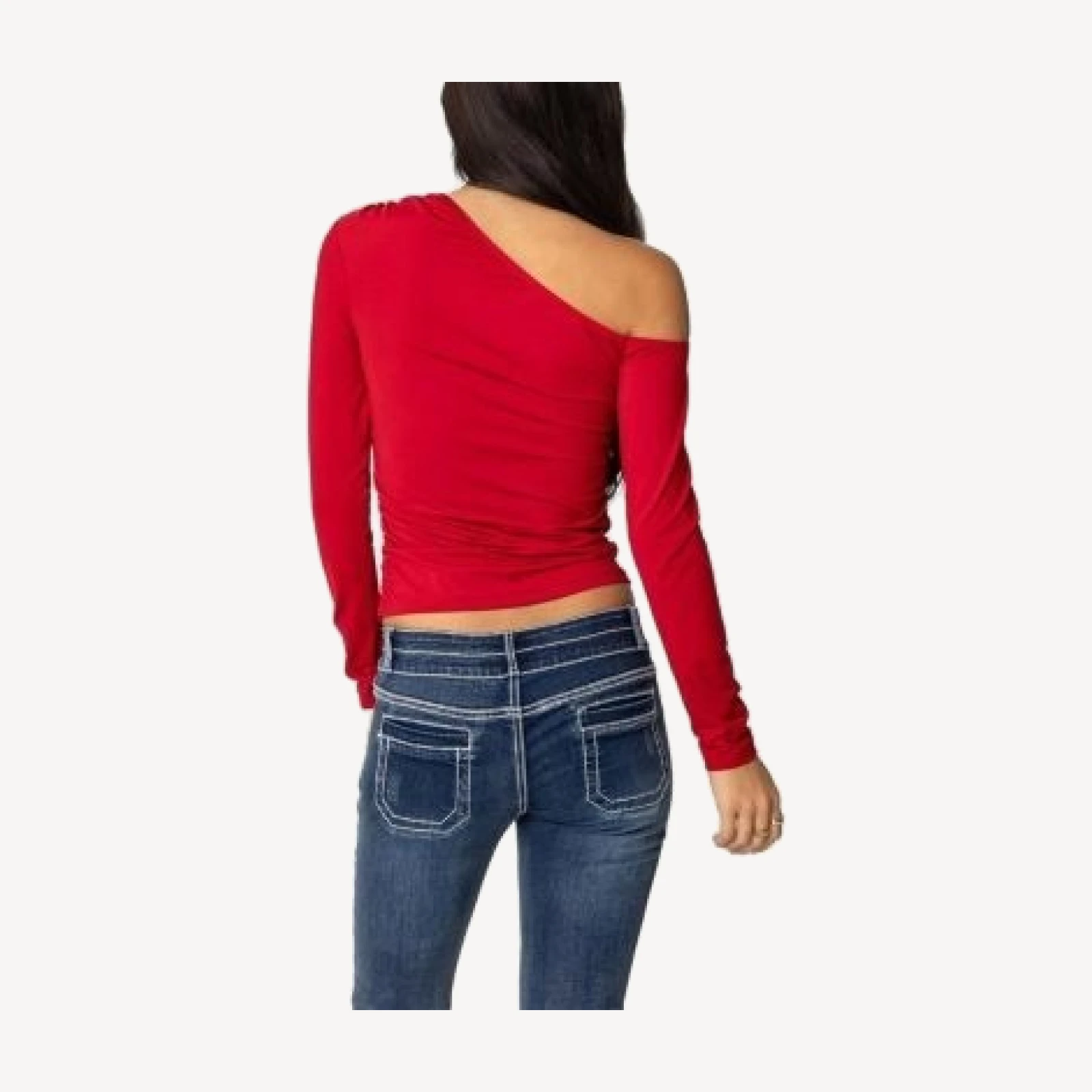 Edikted Ronnie Asymmetric Long Sleeve Top