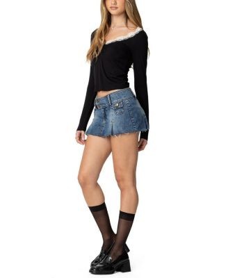 Edikted Tracey Lace Trim Top