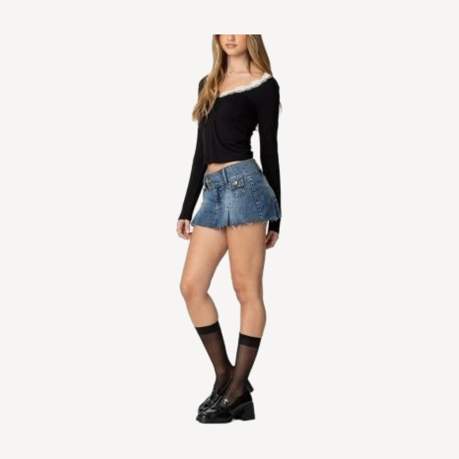 Edikted Tracey Lace Trim Top