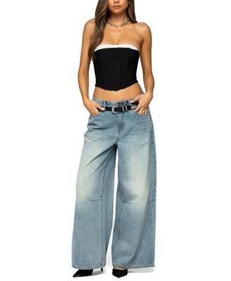 Edikted Ryla Contrast Layered Mesh Corset