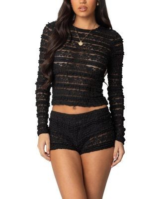 Edikted Maisley Sheer Lace Top