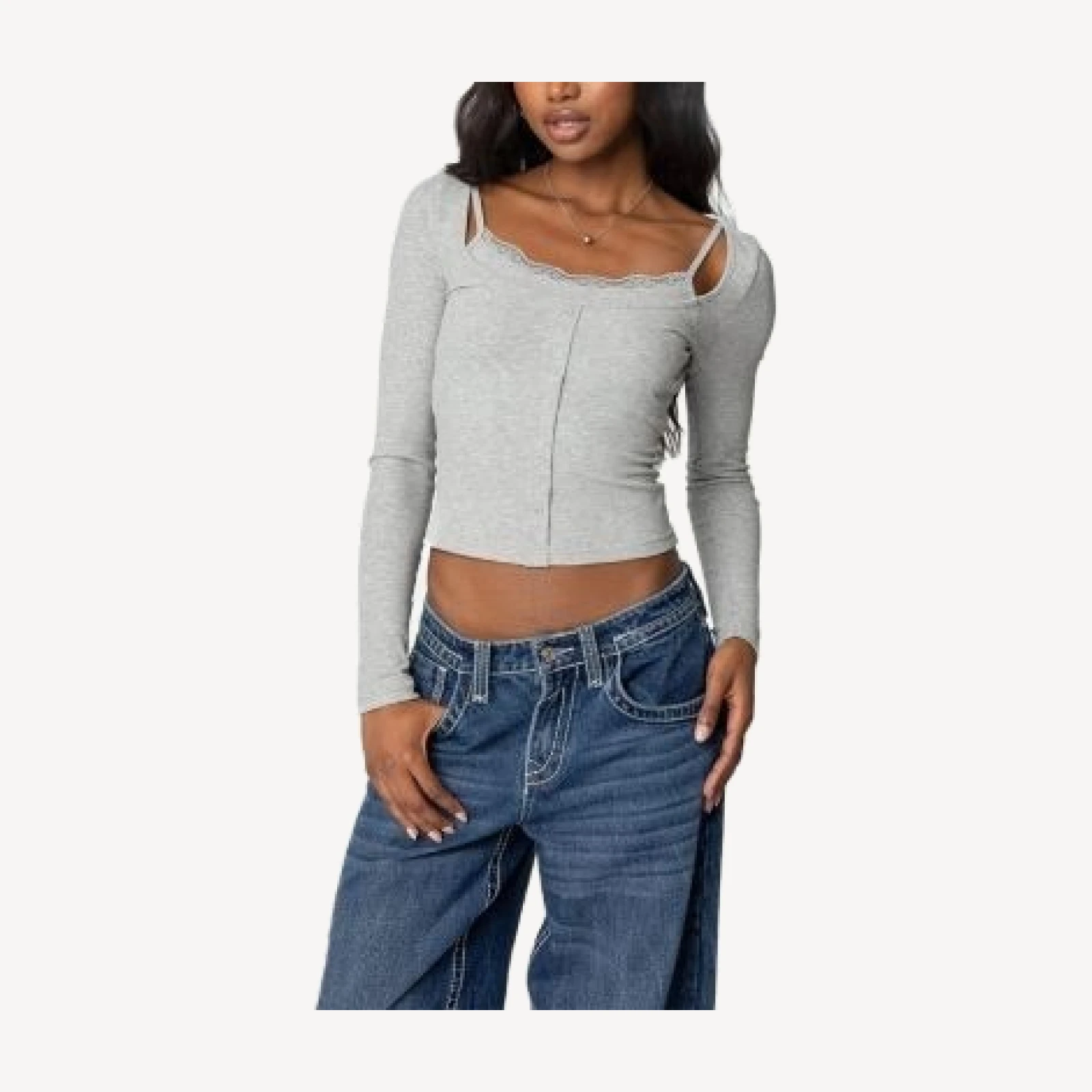 Edikted Josi Layered Ribbed Top
