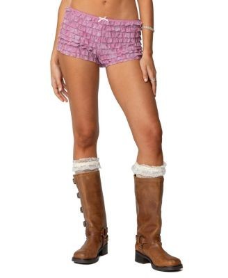 Edikted Shailee Ruffled Shorts