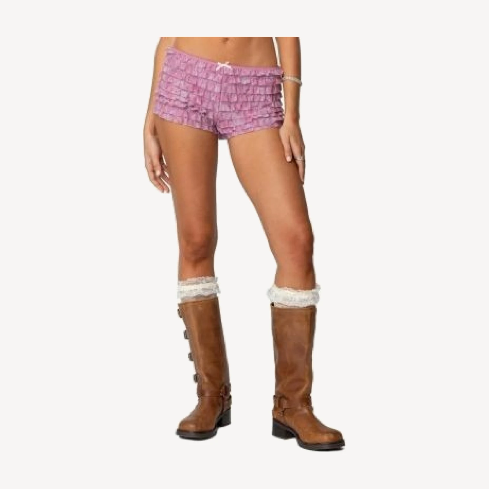 Edikted Shailee Ruffled Shorts