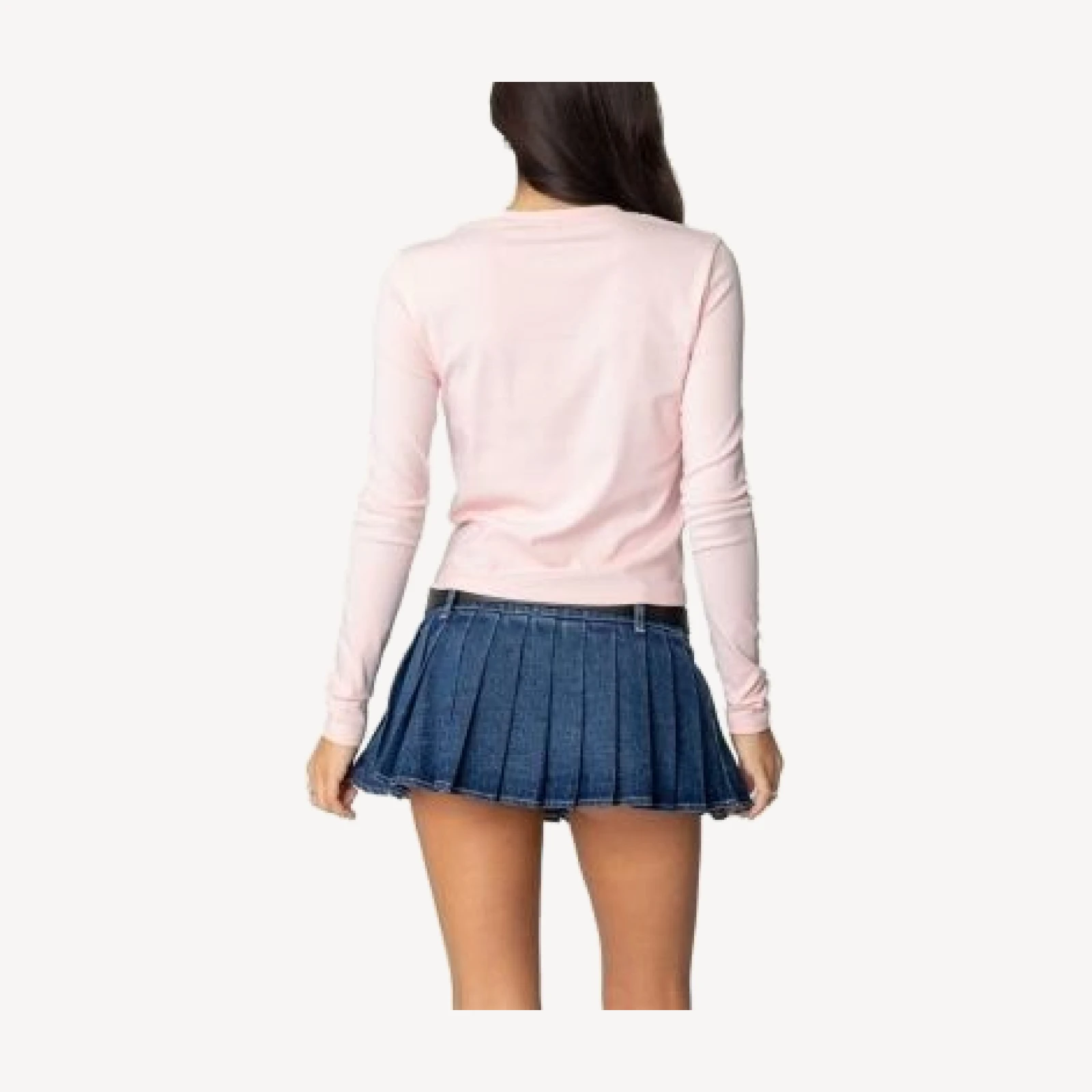 Edikted Bambi Bow Long Sleeve Tee