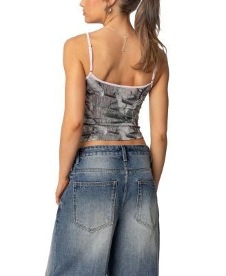 Edikted Camo Contrast Tank Top