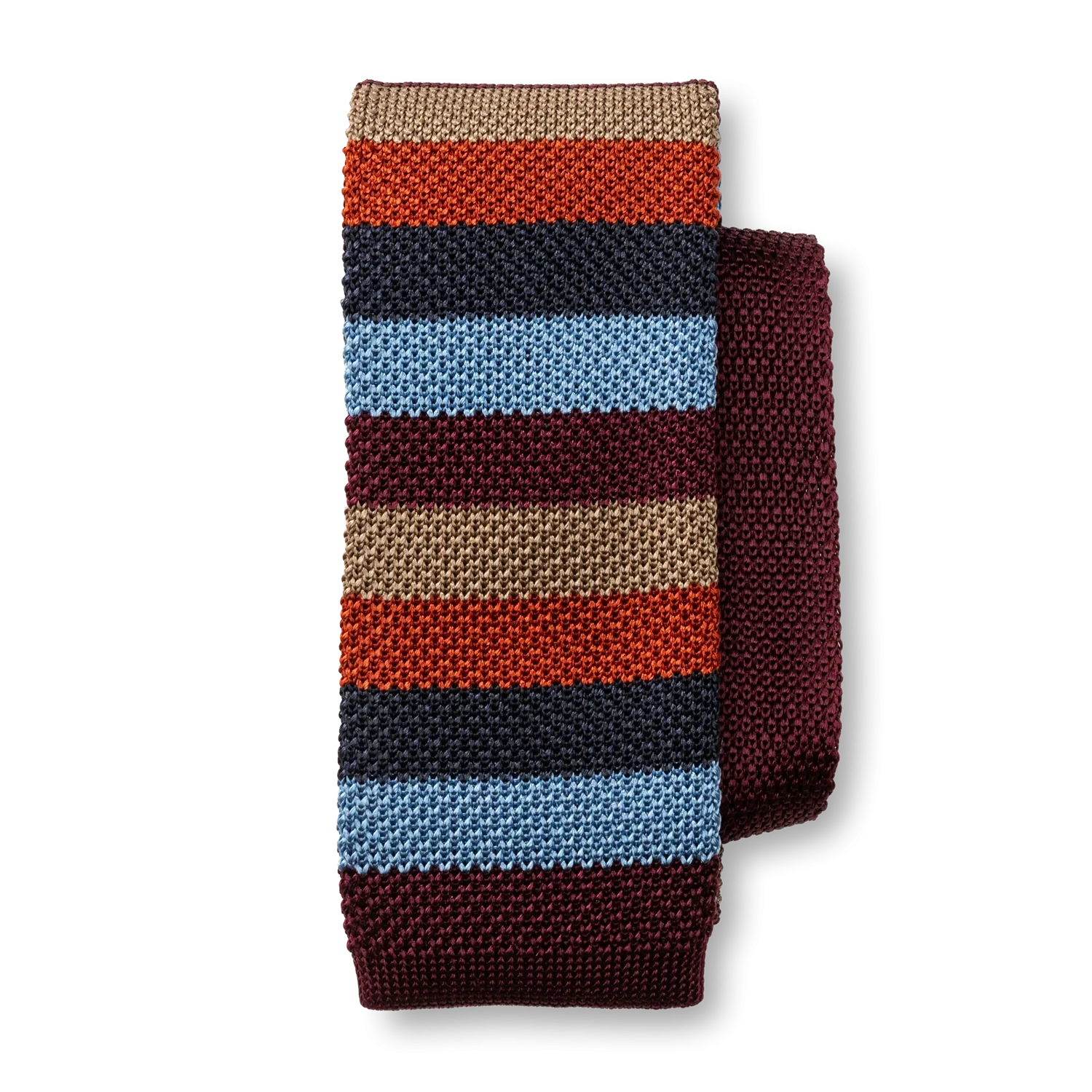 Silk Stripe Knit Tie - Multi