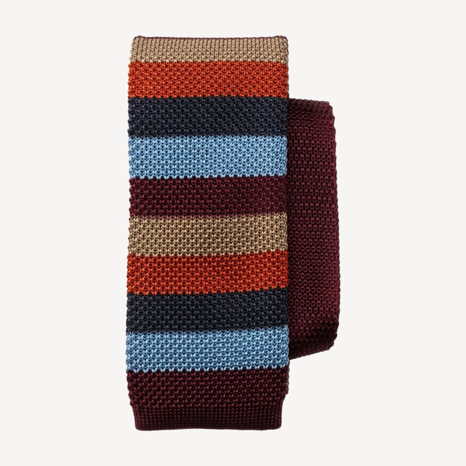 Silk Stripe Knit Tie - Multi