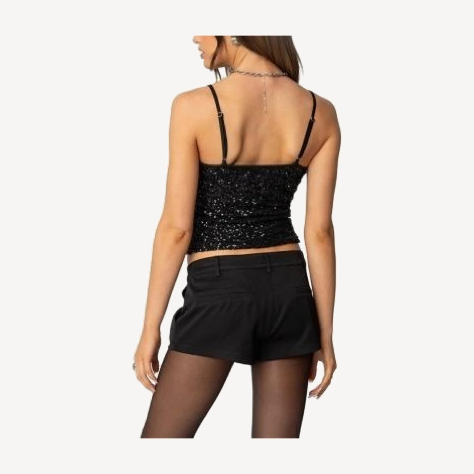 Edikted Celene Sequin Tank Top
