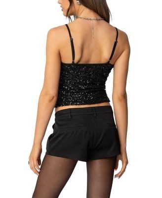 Edikted Celene Sequin Tank Top