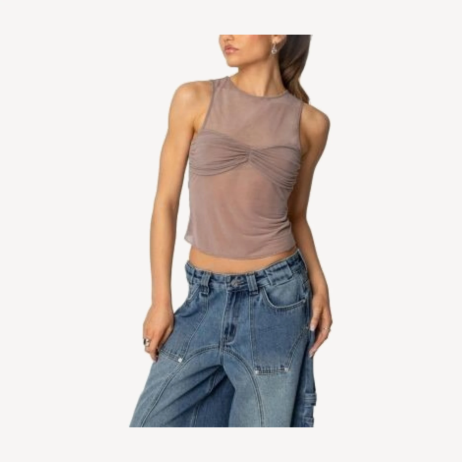Edikted Erica Sheer Gathered Top