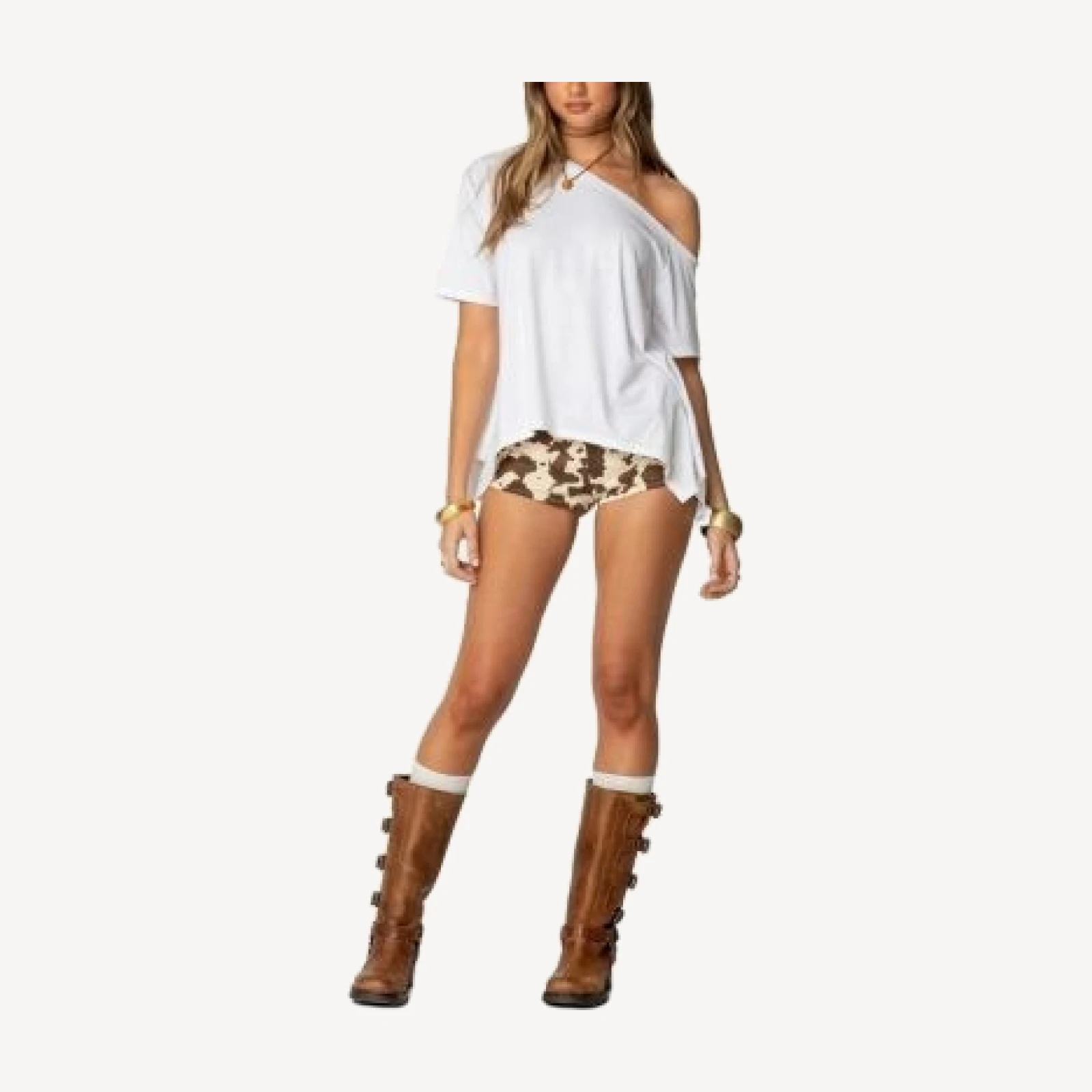 Edikted Josy Off Shoulder Handkerchief Top