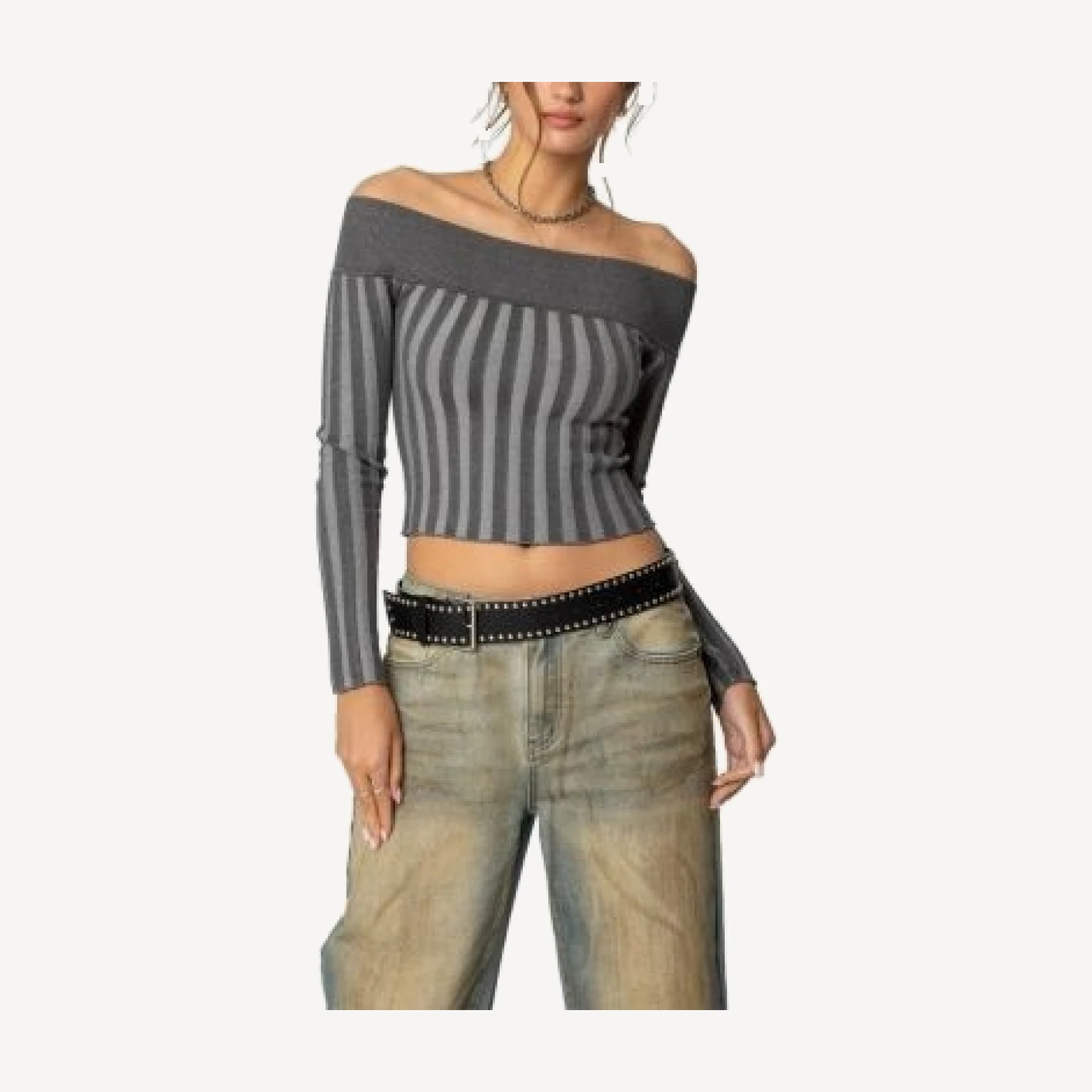 Edikted Daren Off Shoulder Knit Top