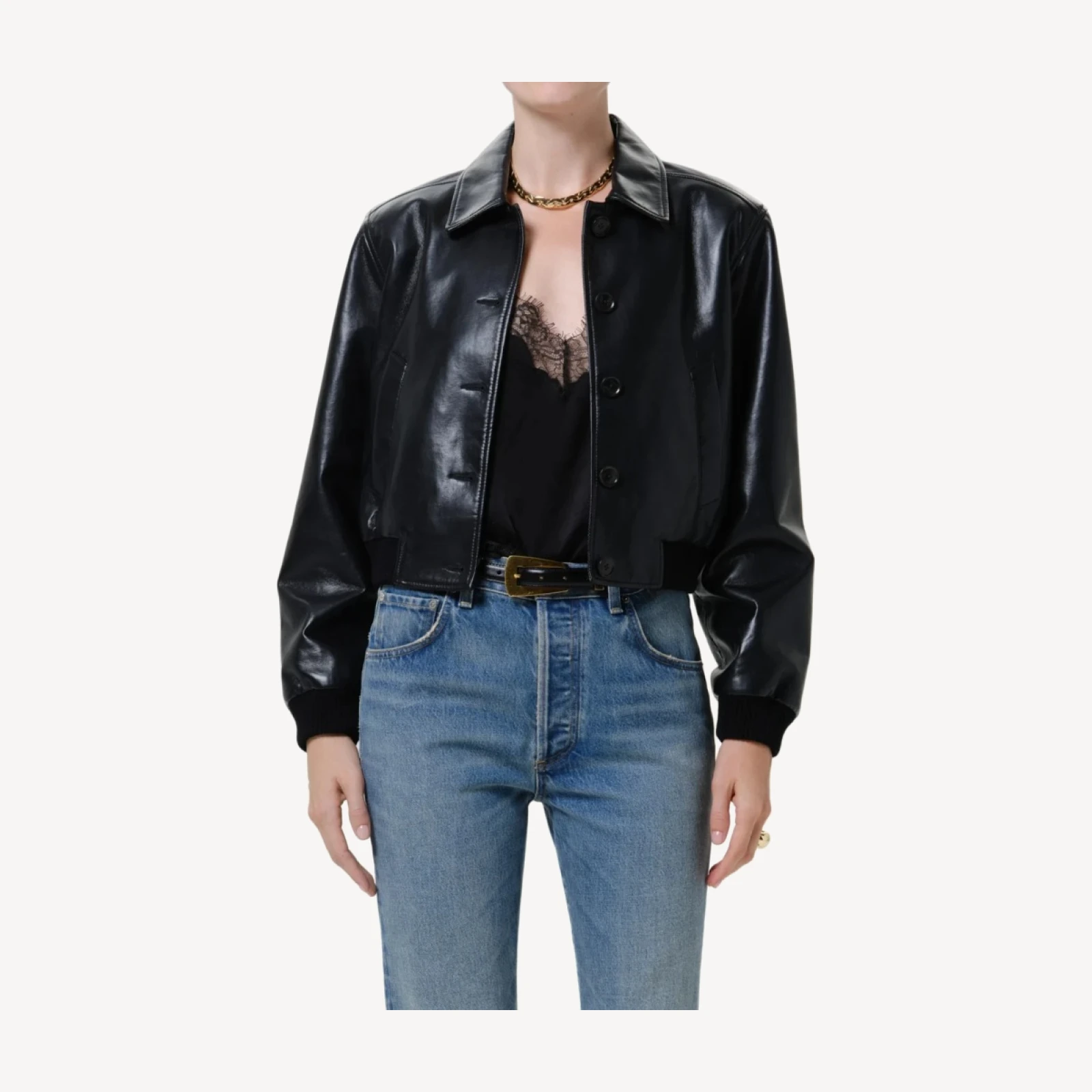 Lola Bomber Jacket in Black