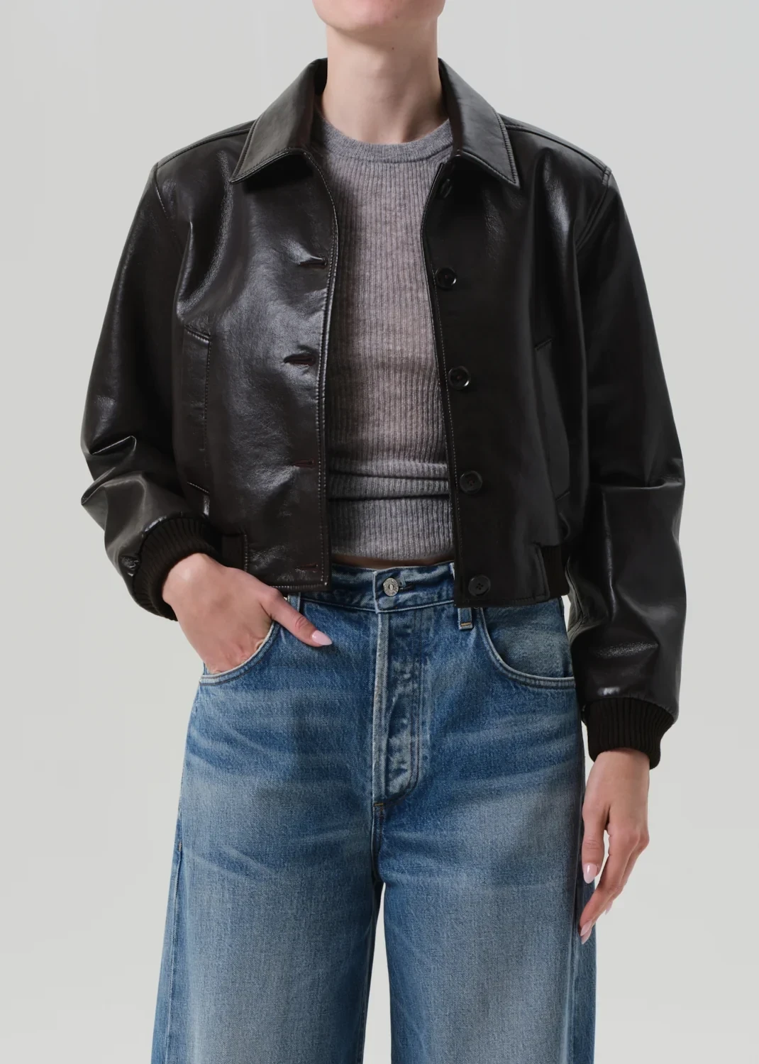 Lola Bomber Jacket in Brown