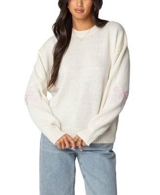 Edikted Rutie Bow Patch Sweater