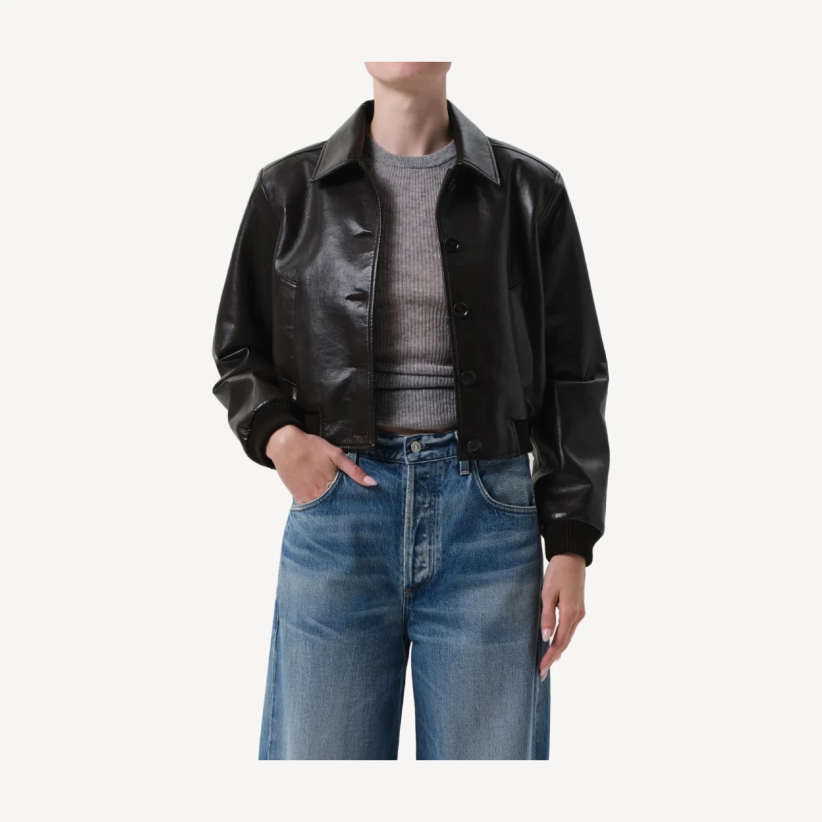 Lola Bomber Jacket in Brown