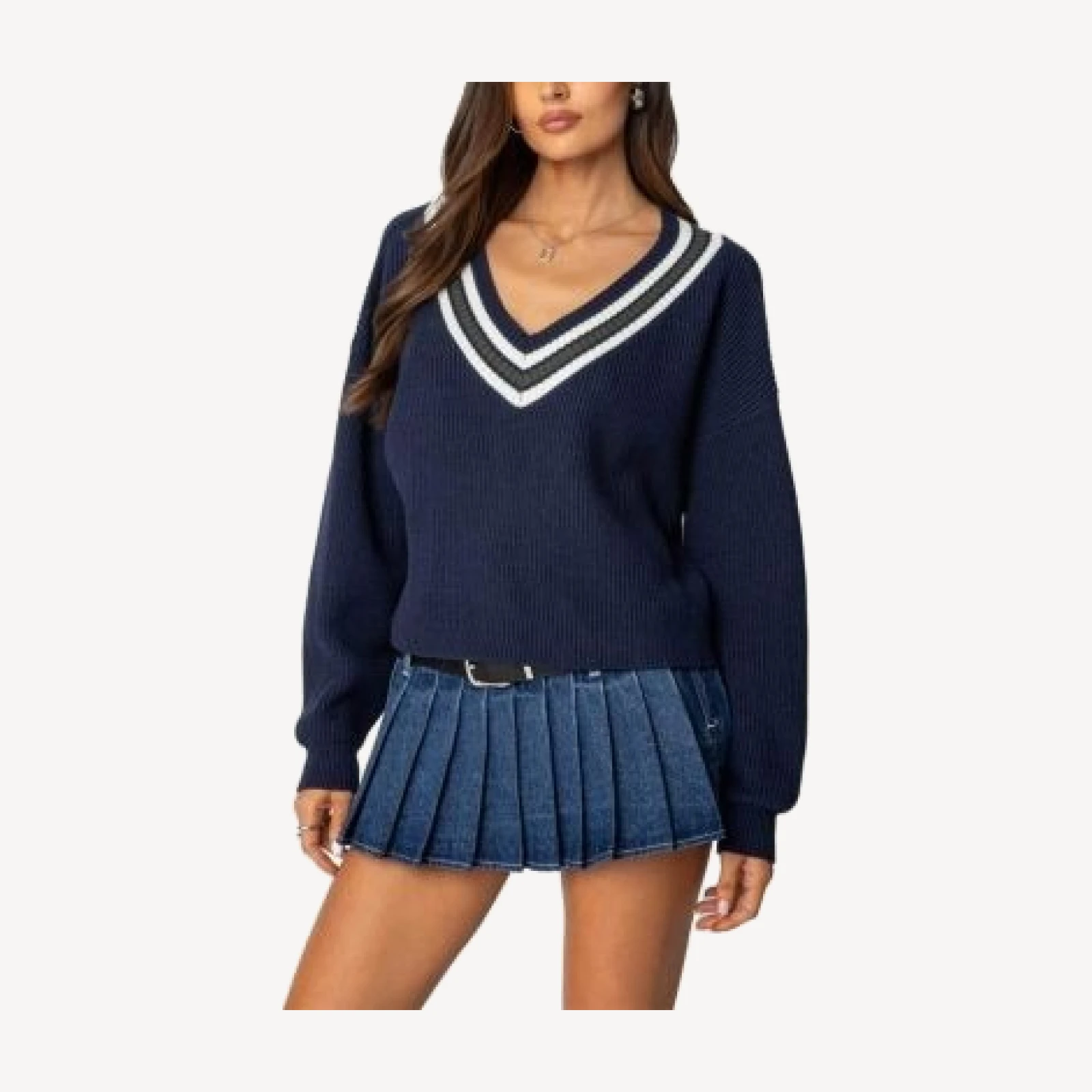 Edikted Lauryl V Neck Sweater
