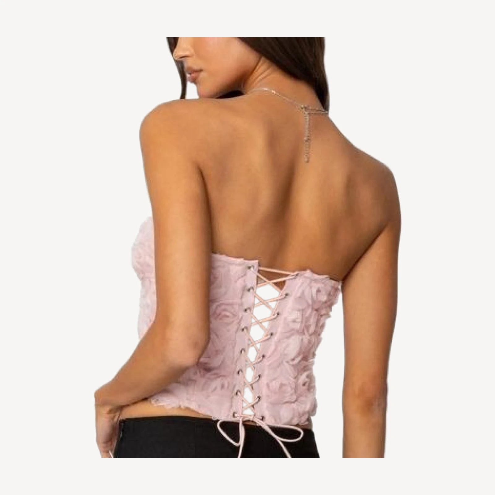 Edikted Rosee Textured Floral Corset