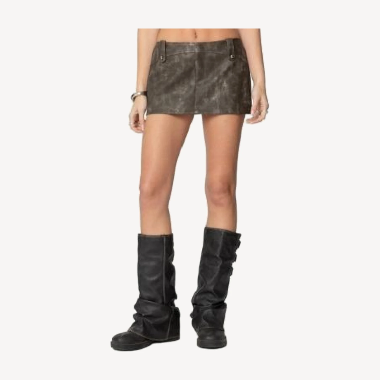 Edikted Bar Washed Mini Skort