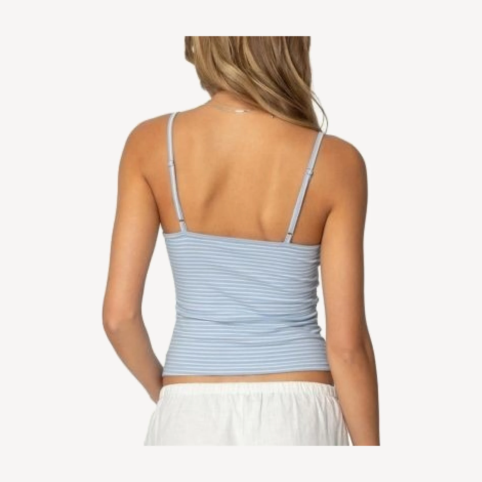 Edikted Tova Striped Scoop Tank Top