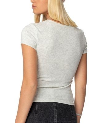 Edikted Daphney Ribbed T-Shirt