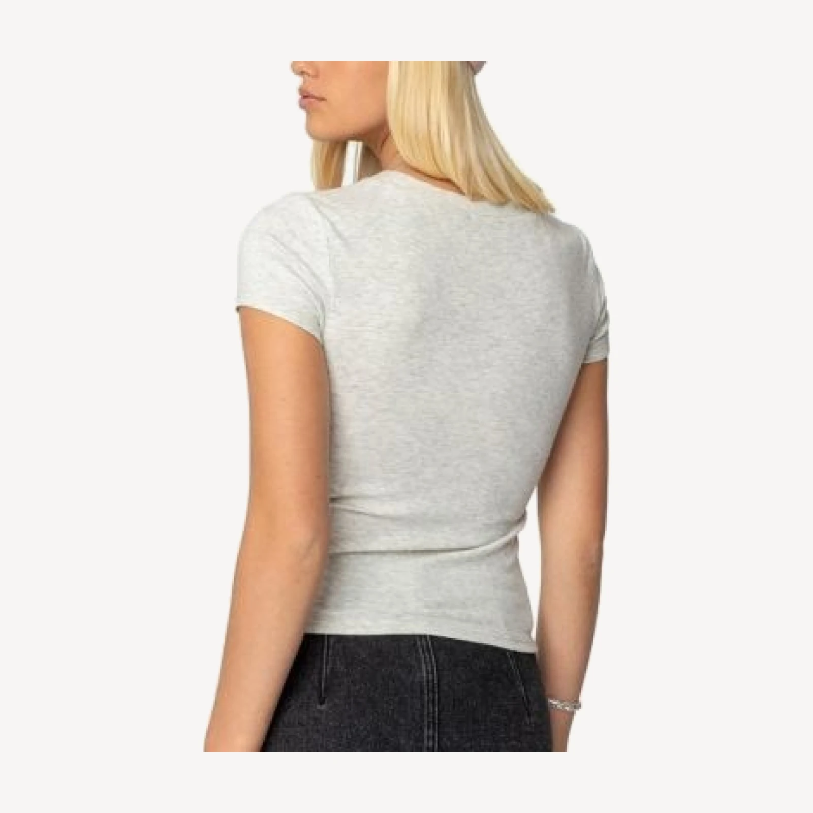 Edikted Daphney Ribbed T-Shirt