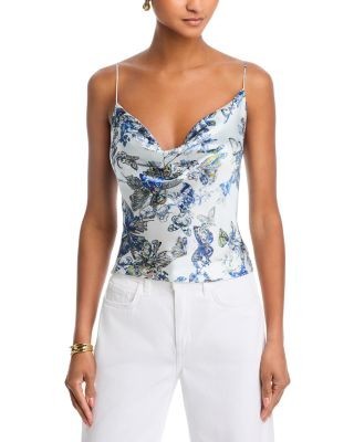 L'Agence Calista Cowl Neck Silk Camisole