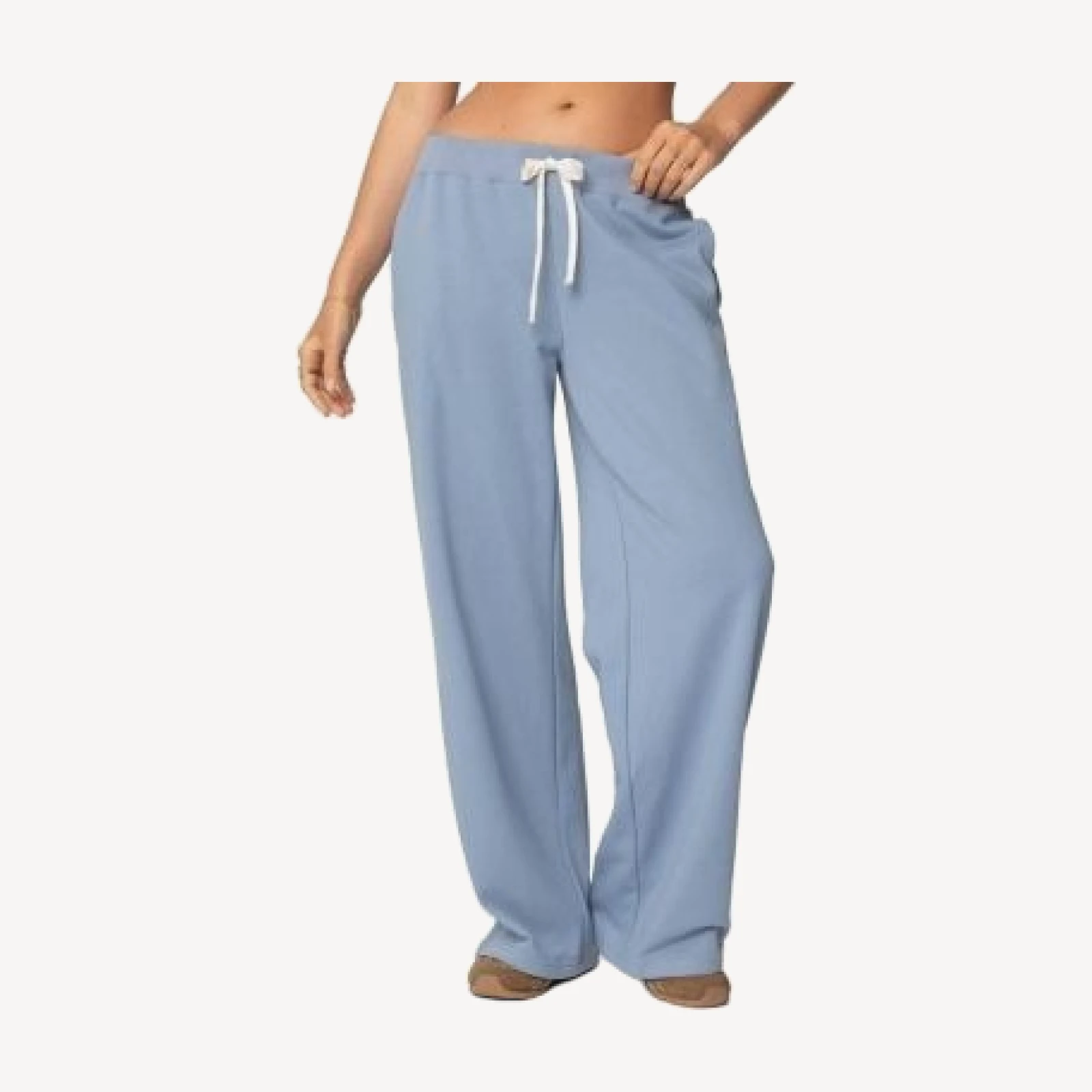Edikted French Terry Straight Leg Sweatpants