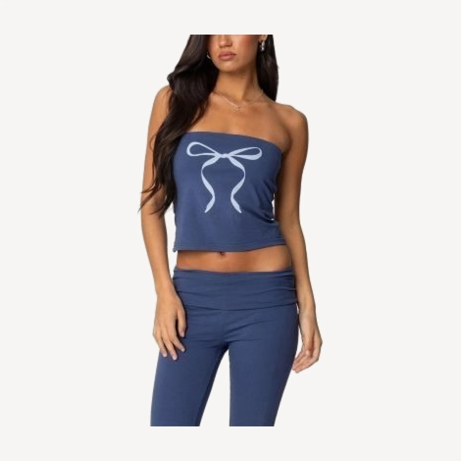 Edikted Aiyana Bow Built in Bra Tube Top