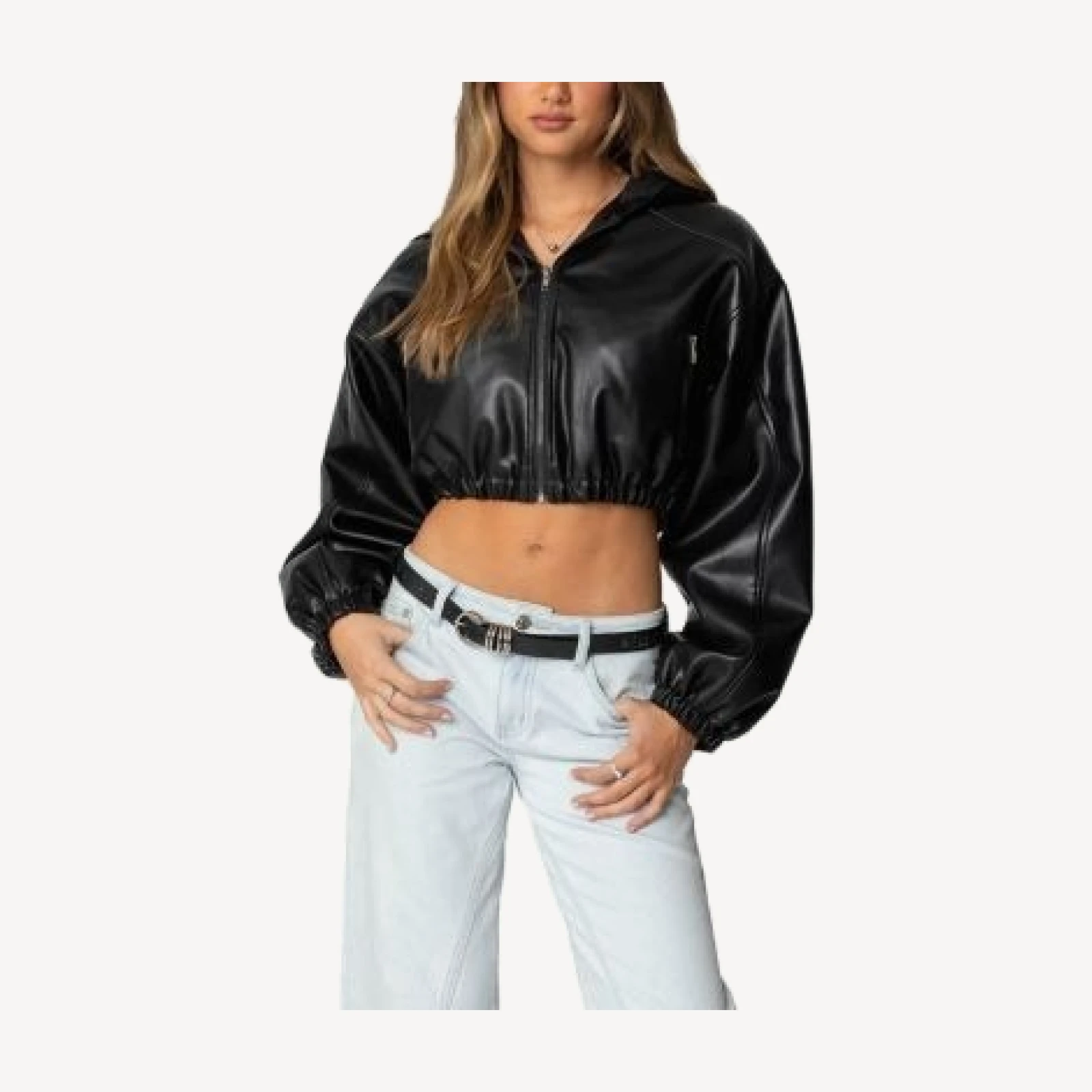 Edikted Hooded Cropped Jacket