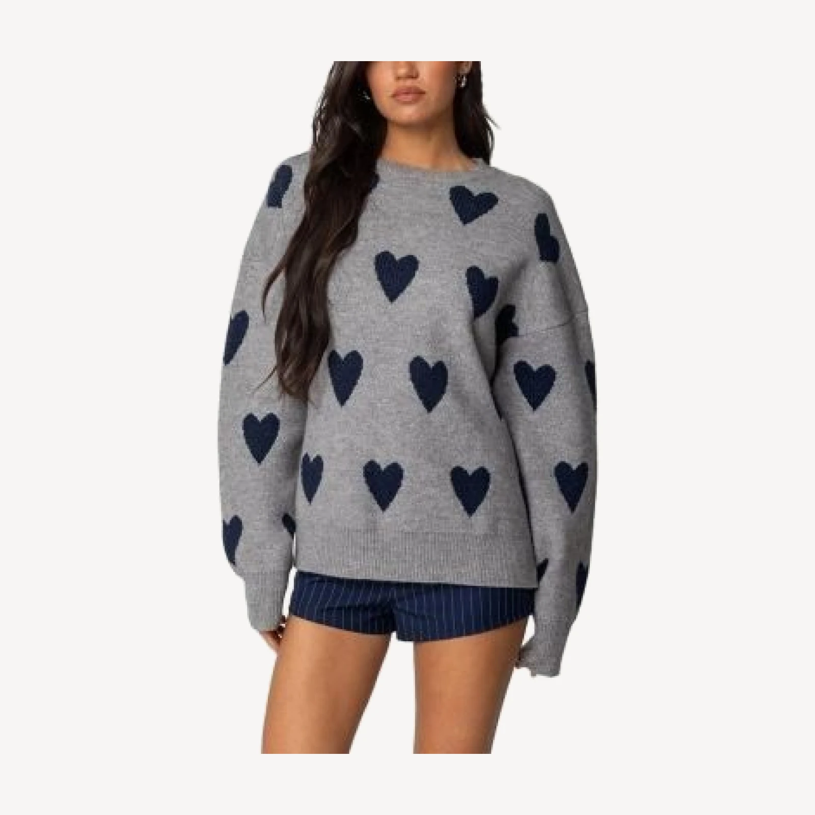 Edikted Big Heart Oversized Sweater