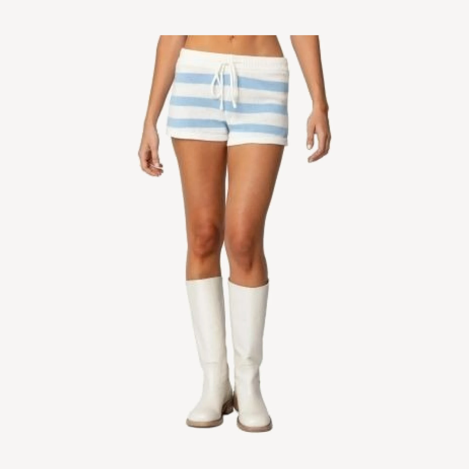 Edikted Amaris Striped Knit Shorts