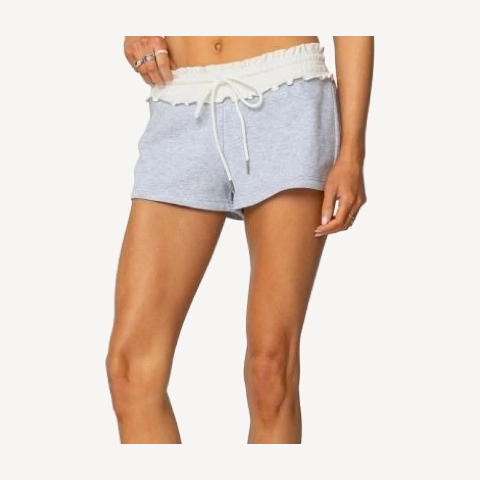 Edikted Isolde Scrunch Waist Sweat Shorts