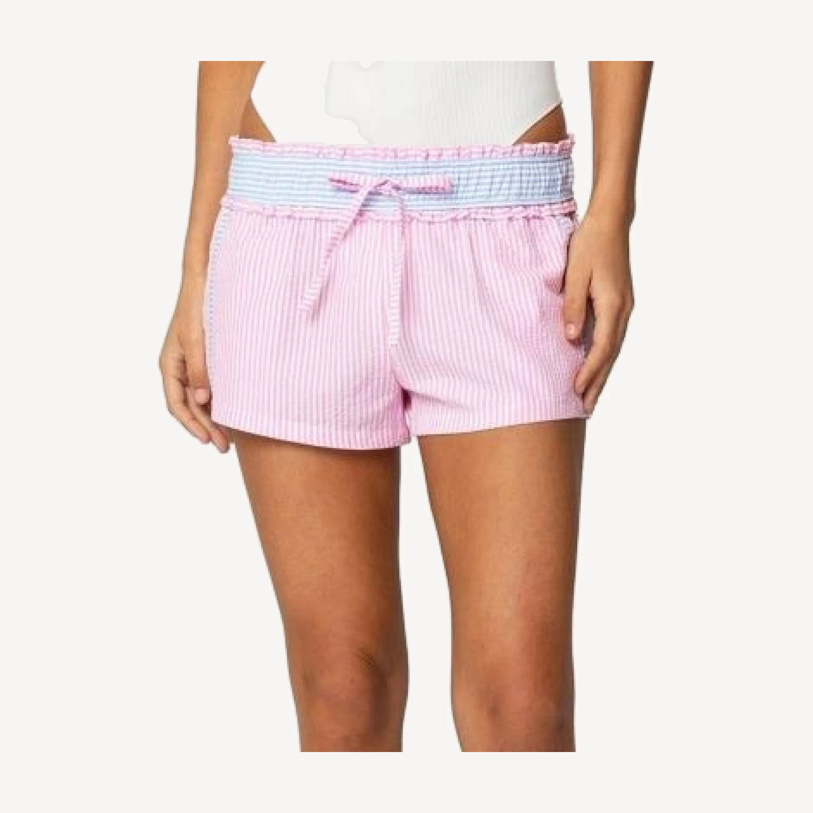 Edikted Baylee Contrast Striped Shorts