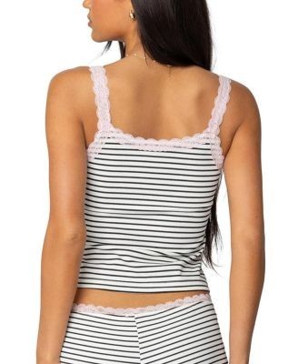 Edikted Sofi Striped Ribbed Tank Top