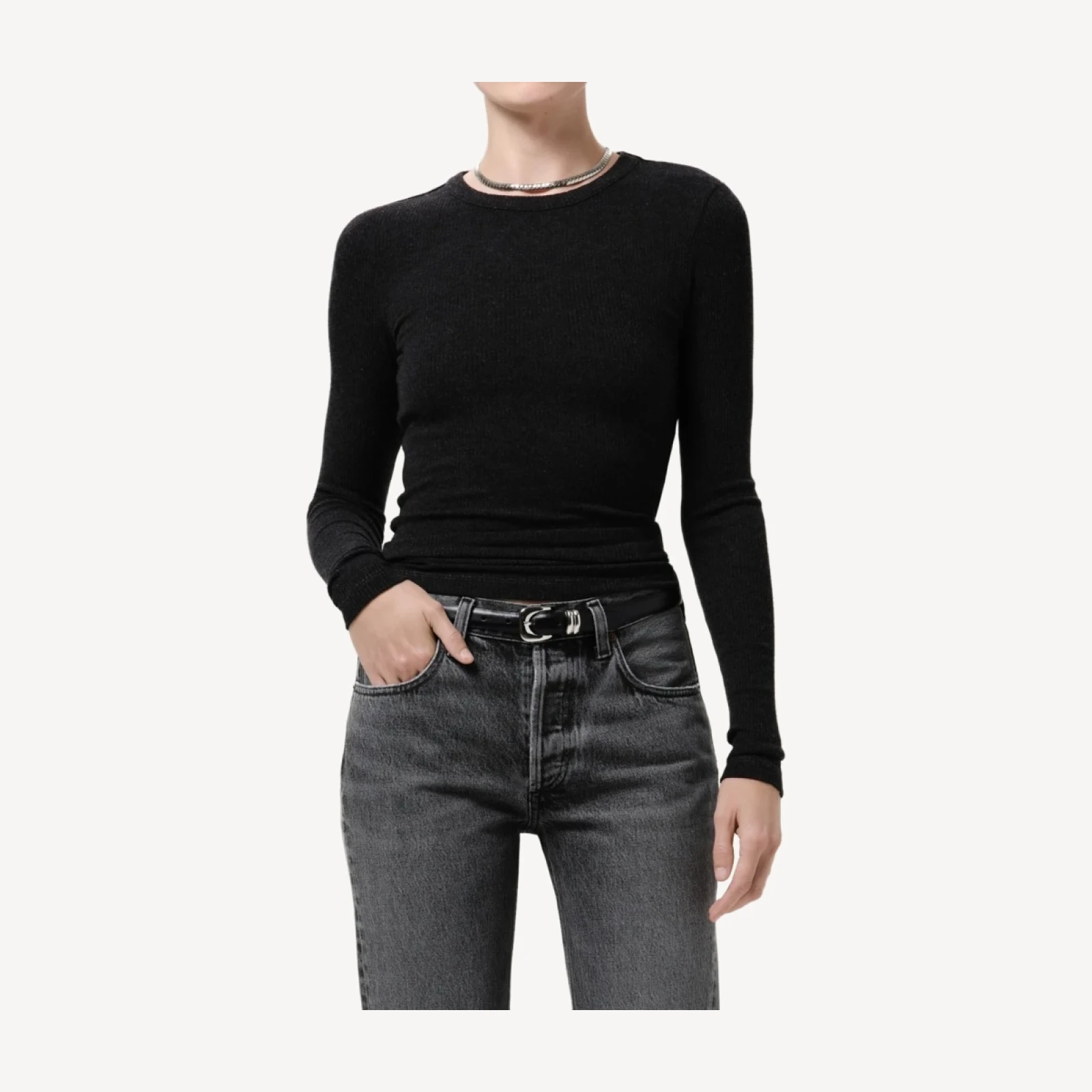 Bina Crewneck in Heather Charcoal