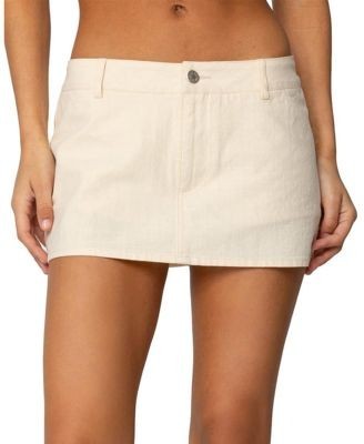 Edikted Addey Linen Look Mini Skort