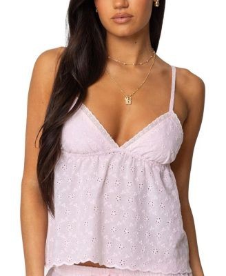 Edikted Talula Eyelet Babydoll Top