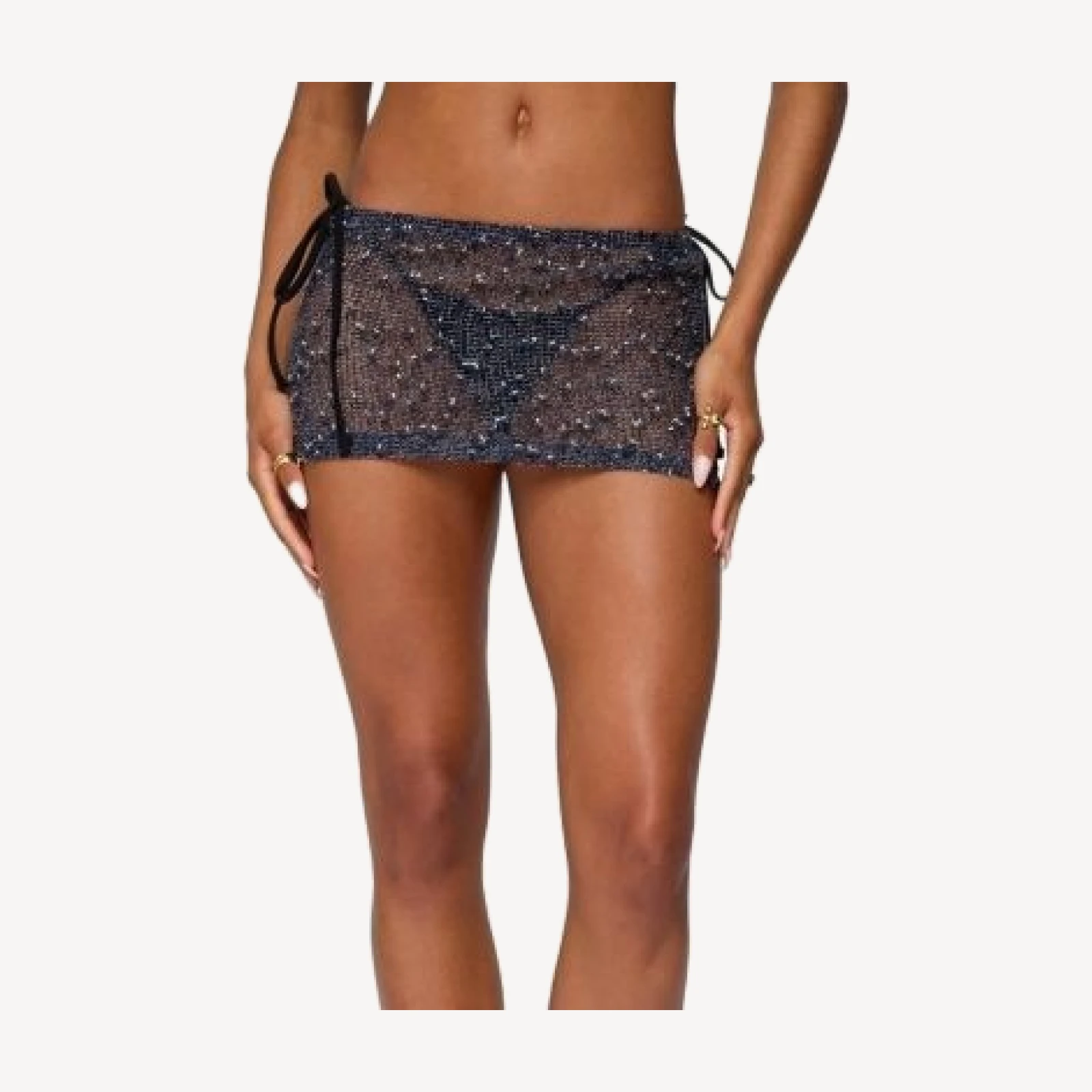 Edikted Idra Crochet Net Mini Skirt