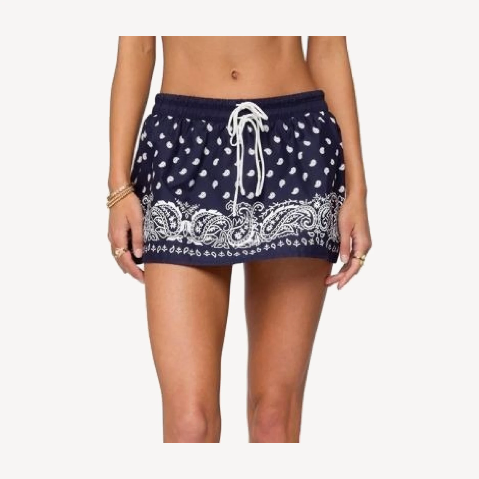 Edikted Hidi Bandana Print Mini Skirt