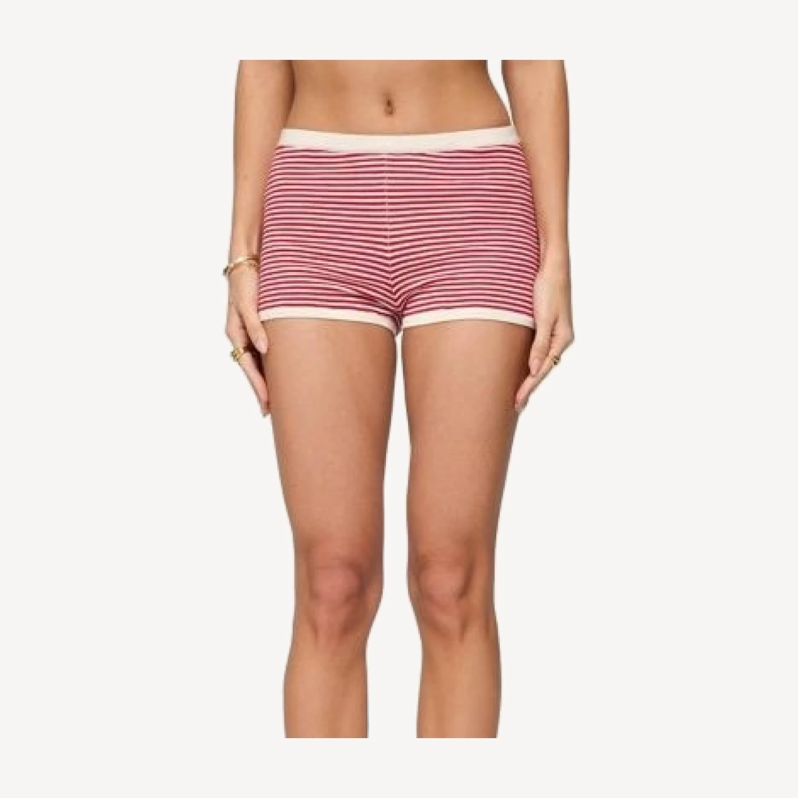 Edikted Saylor Striped Knit Shorts